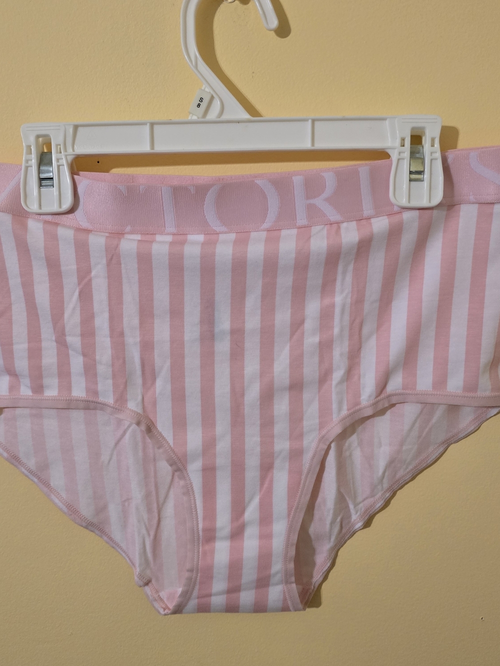 Victoria's Secret Pink & White Striped Hipster Briefs